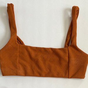 Womens Size M Brown Bikini High-Cut Leg Bottoms